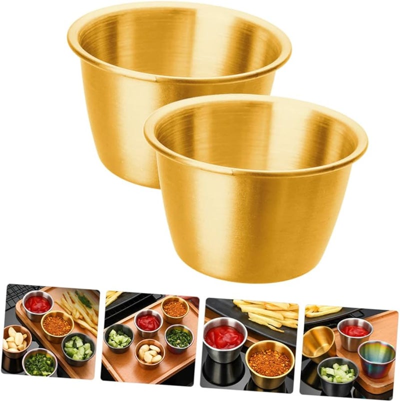 Cabilock 3 Pack Stainless Steel Dipping Bowls For Condiments Sauce Ketchup Cups Easy Clean - Image 4